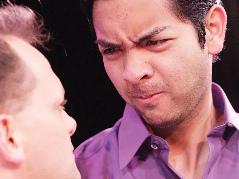 Bernardo (Paul Villabrille, right) doesn't want Tony (Michael Muzatko) as a brother-in-law. - YOUNG KWAK