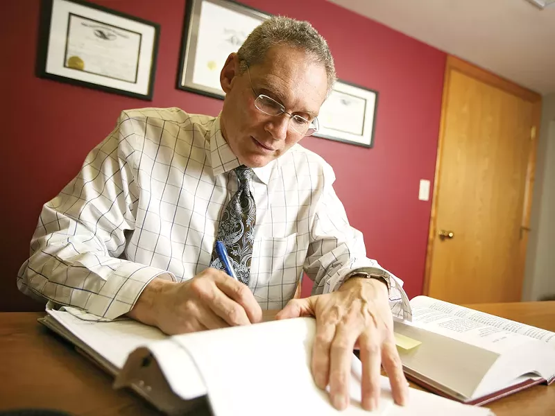Bevan Maxey, 54, in the law office that used to be his father's. - YOUNG KWAK