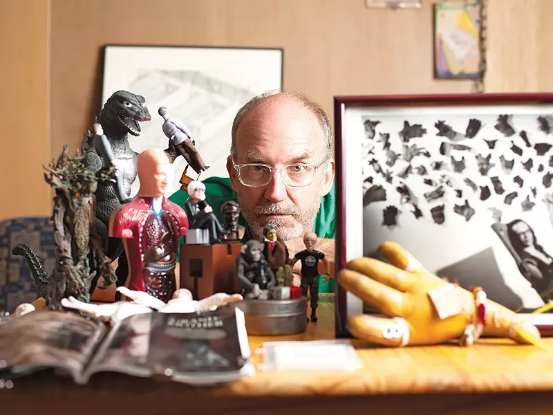 Bradd Skubinna with items from the homes of fellow local artists. - YOUNG KWAK