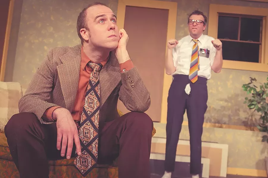 Brandon Montang (left) and Sean Curray in The Nerd. - DAN BAUMBER