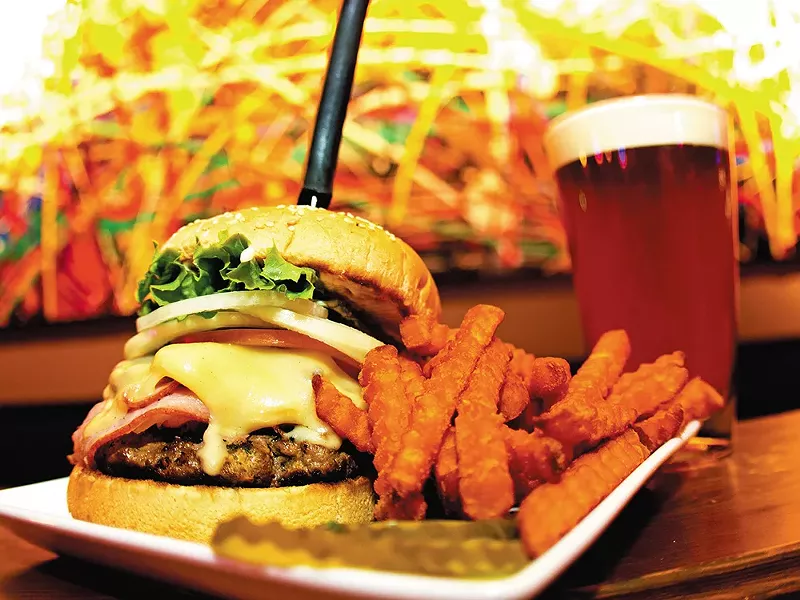 Charley\'s Sauteed S\'hroom Burger. - JOE KONEK
