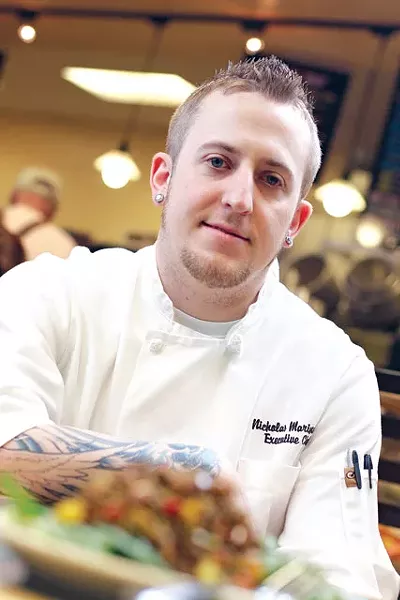 Chef Nicholas Marinovich likes working with quinoa, as in the Quinoa Salad with Grilled Mango and Charred Scallion - YOUNG KWAK