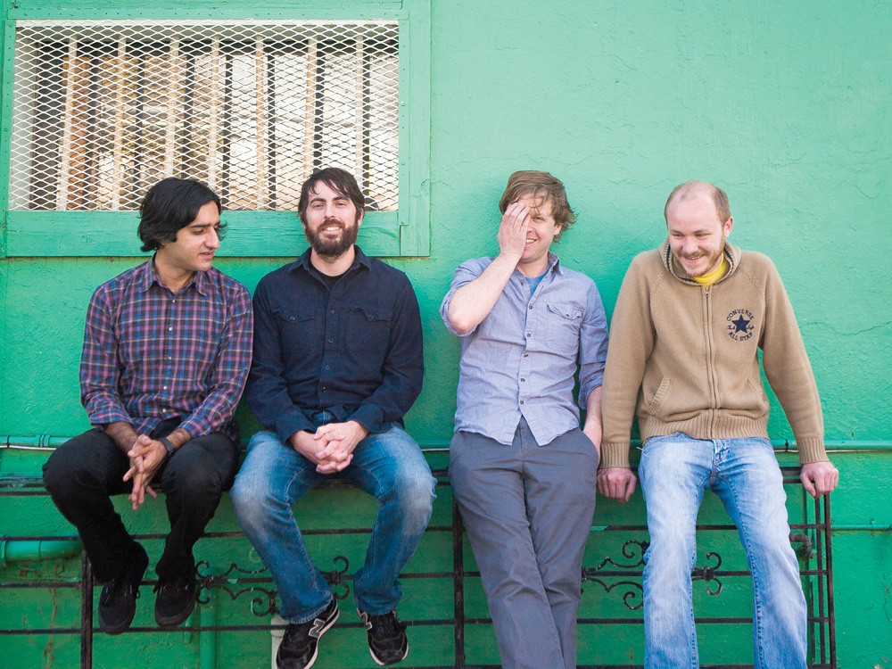 Chris Hrasky (second from right) and Explosions in the Sky