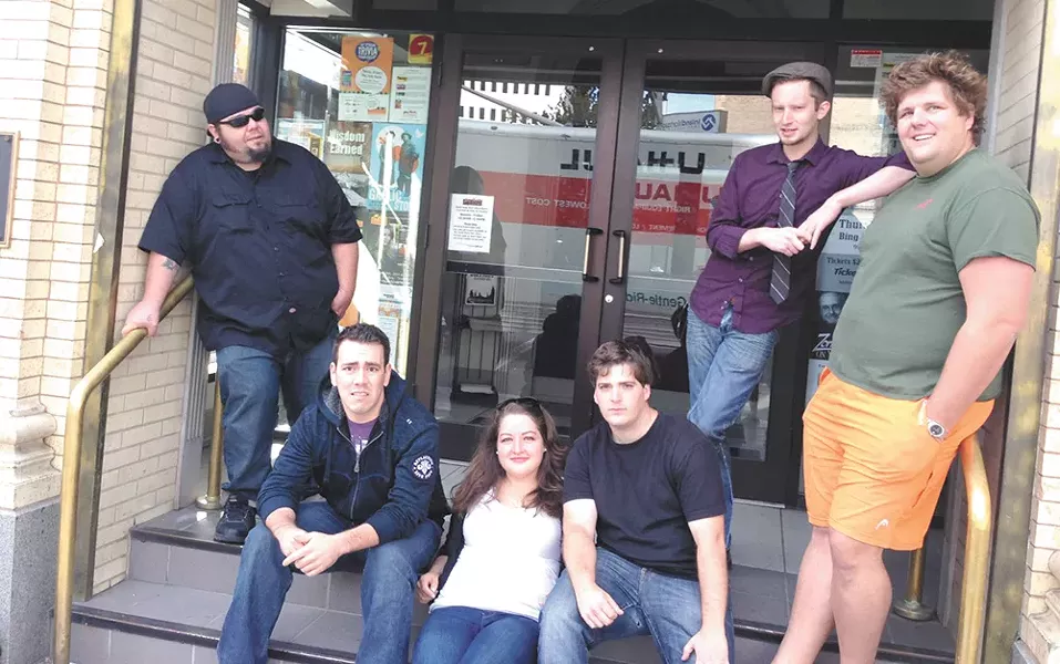 Comics appearing at Spokane Laugh Off: (from left) Will Seagrim, Steven Tye, Mattie Sobotka, Tom Meisfjord and Michael Glatzmaier.