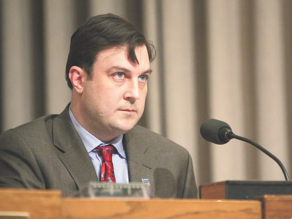 Council President Ben Stuckart questions the mayor’s budget, which cuts 19 police positions. - YOUNG KWAK