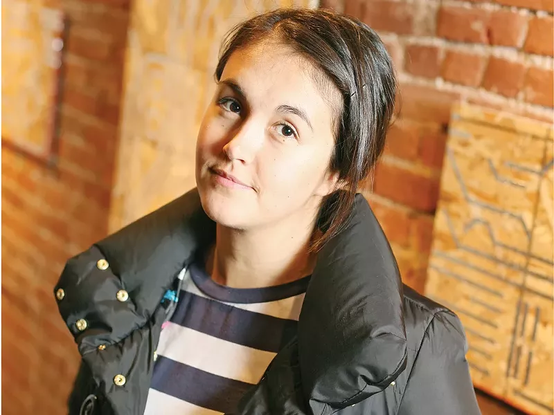 Danielle Hatch stands with her \"Motherboard\" exhibition - YOUNG KWAK