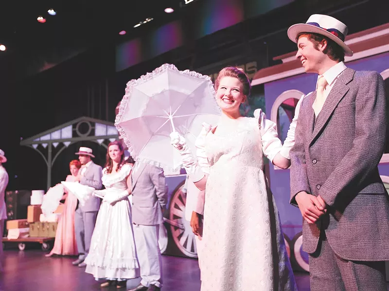 Dylan Rodwick (right) and Kristen Mullen (directly to his left) are just part of the musical’s talented ensemble cast. - YOUNG KWAK