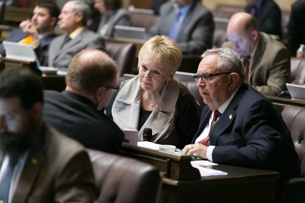Former Rep. Susan Fagan, center, resigned from the Washington House of Representatives. - WA HOUSE REPUBLICANS