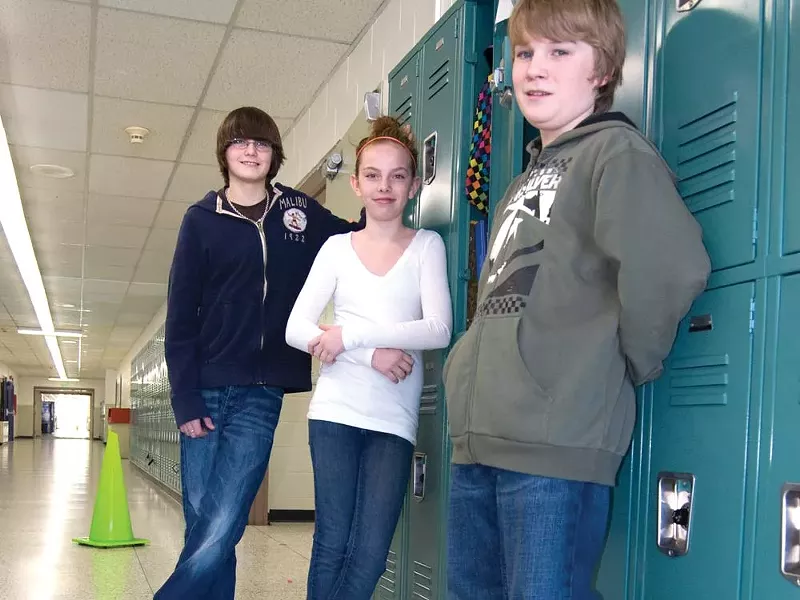 From left, sixth-grader Noah, sixth-grader Drew and seventh-grader Cody - LORETTA SURMA