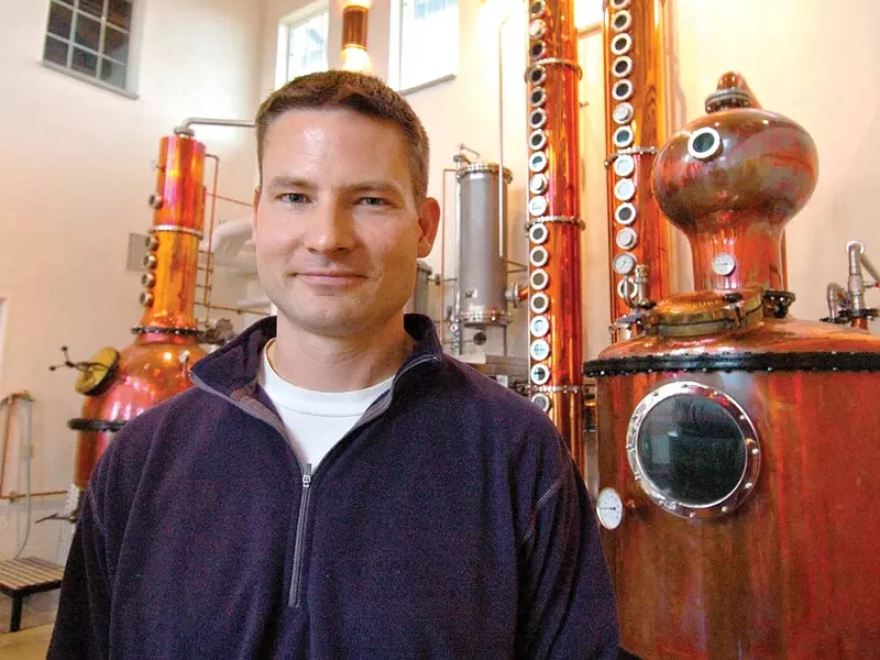 Greg Koenig isn't at all neutral: He believes potatoes make the best vodka. - GUY HAND