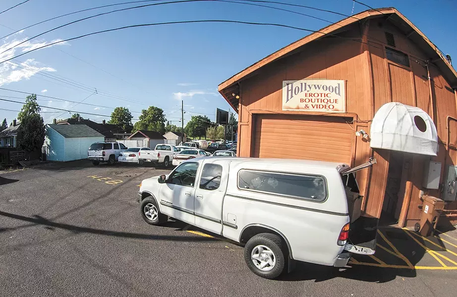 Hollywood Erotic Boutique on North Division continues to operate, despite being closer to a residential neighborhood than city law allows. - MEGHAN KIRK