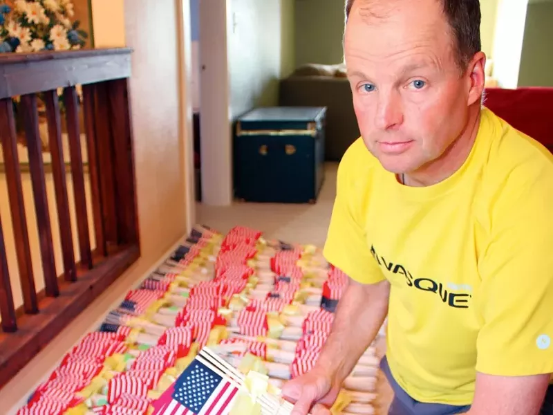 Idaho veteran Mike Ehredt before his coast-to-coast memorial journey