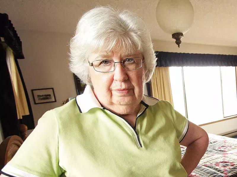 Imogene Creach standing in the bedroom where she heard her husband get shot and killed. - YOUNG KWAK