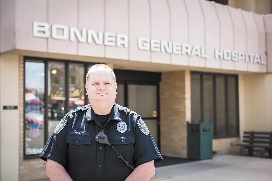 In Idaho, Sandpoint police officers, like Capt. Rick Bailey, often wait with patients in need of treatment. - JACOB JONES