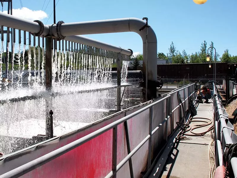 Inland Empire Paper has invested millions into reducing pollution in wastewater piped back into the Spokane River. - TAMMY MARSHALL