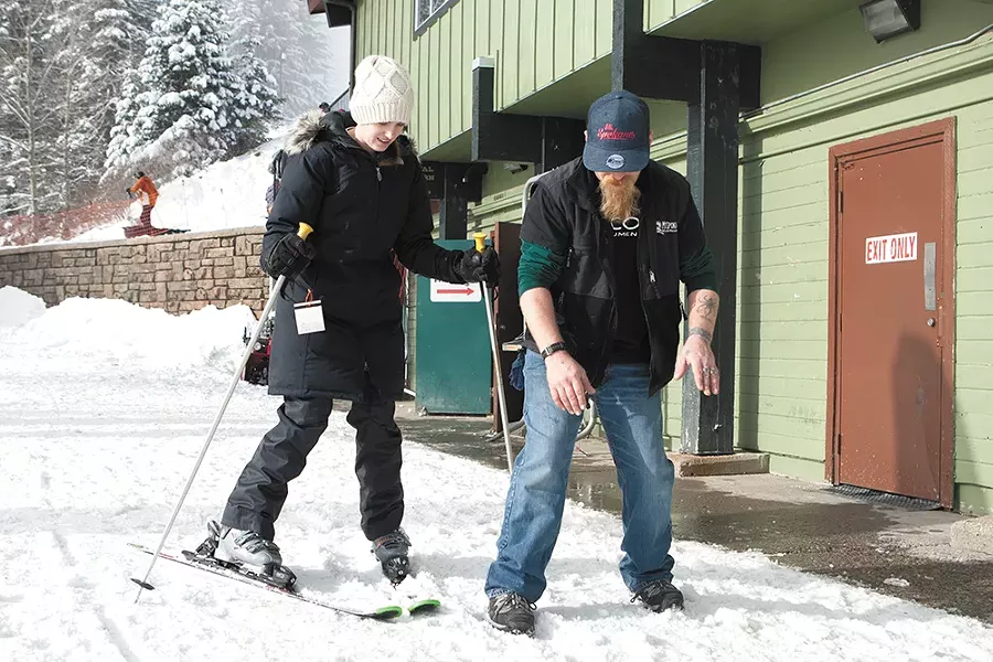 Inlander music editor Laura Johnson's first day on the slopes. - MEGHAN KIRK