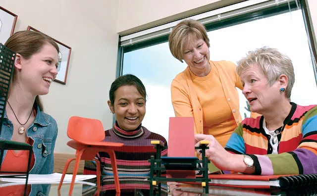 It really does seem to be the American dream to be able to age in place, but we don't build to support that, says Nancy Blossom, right. - JEFF T. GREEN PHOTO/WSU SPOKANE