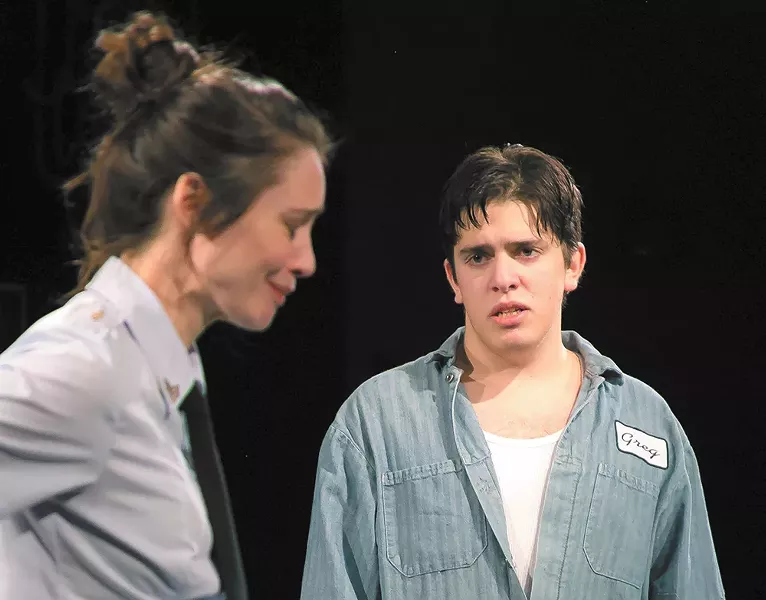 Jennie Oliver and Ryan Shore in Reasons to be Pretty. - DAN BAUMER