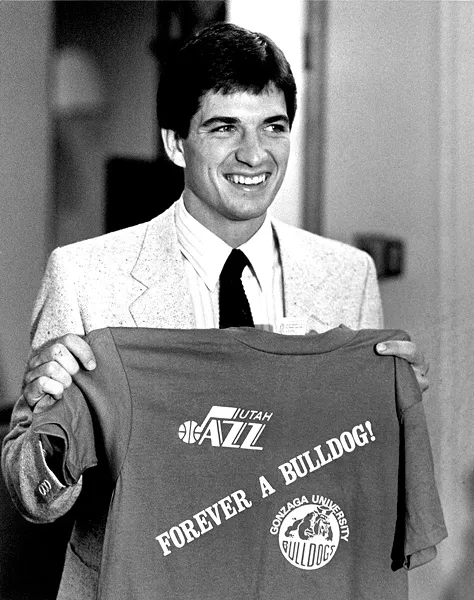John Stockton after learning he'd been drafted by the Utah Jazz in 1984.