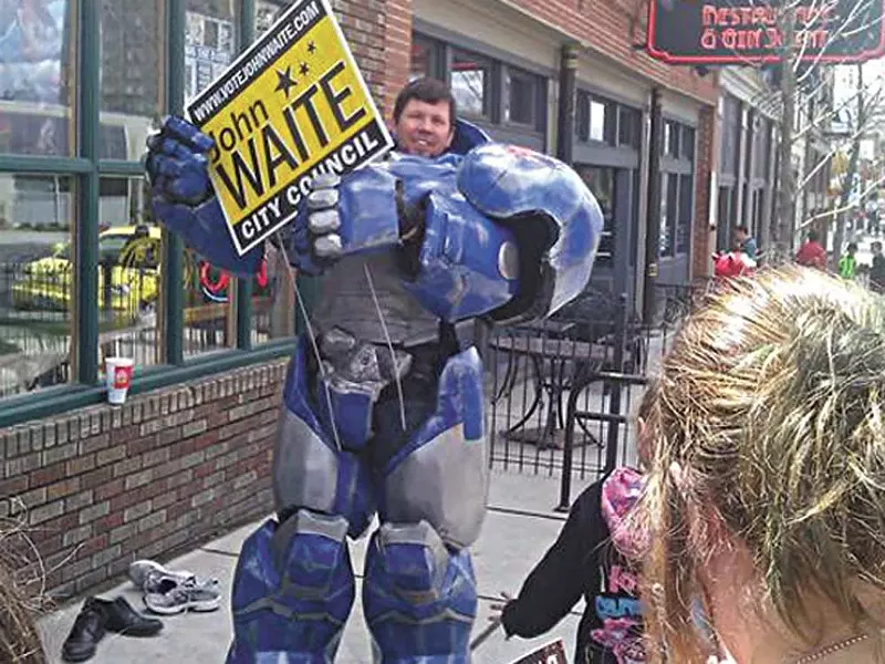 John Waite, city council candidate and Terran Marine