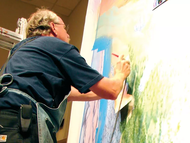 Ken Spiering at work at the Jundt - CARRIE SCOZZARO PHOTO