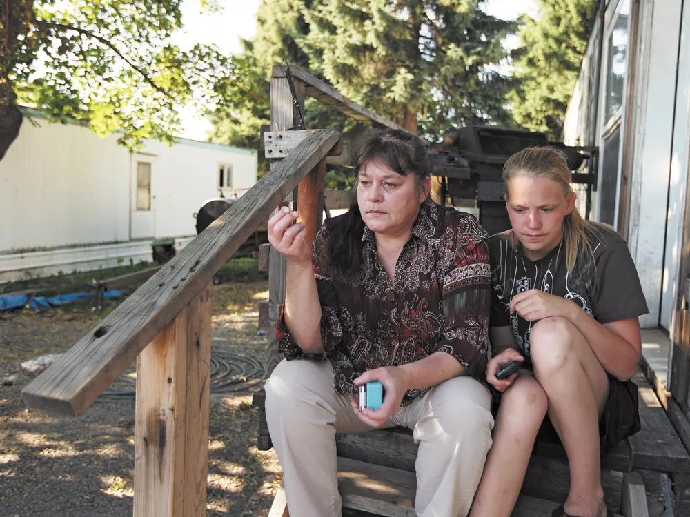 Lisa Cornett, left, and her 23-year-old daughter, Nicole, aren’t sure how much longer they’ll live in El Rancho Mobile Home Park in Post Falls, Idaho.