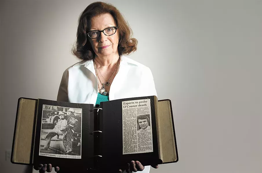 Lori Halbig with a scrapbook she collected about the inquest into the death of Al O’Connor, who was once her boyfriend. - YOUNG KWAK