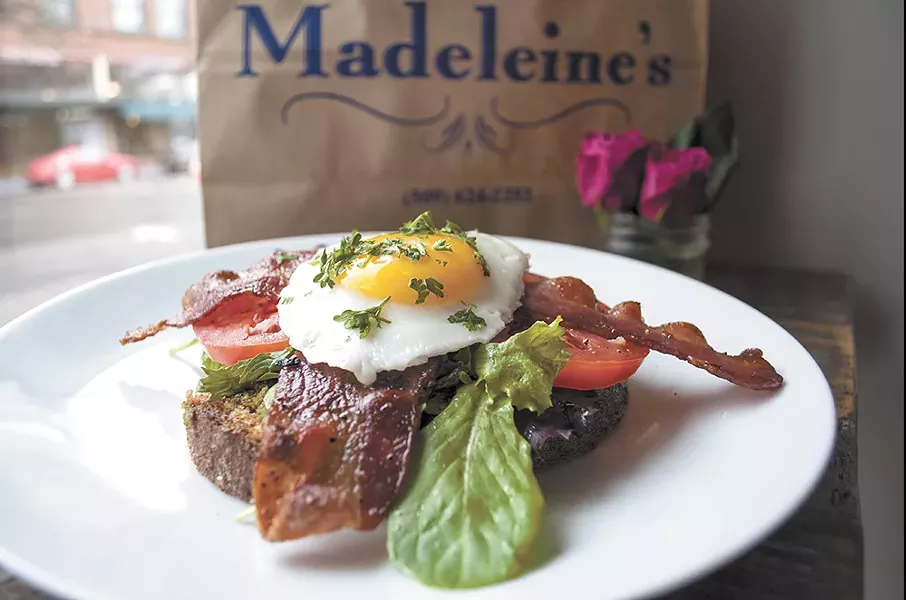 Madeleine's open-faced BLT. - SARAH WURTZ