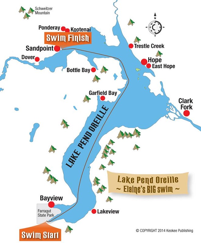 Marathon swimmer attempts 34-mile swim of Lake Pend Oreille today