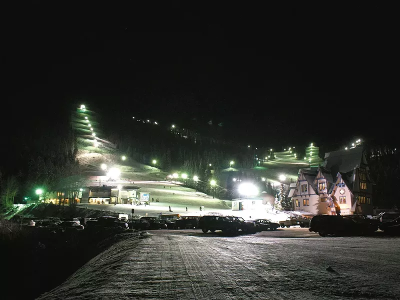 Mount Spokane boasts 15 runs lit for skiing at night. - HARVEY OLSON