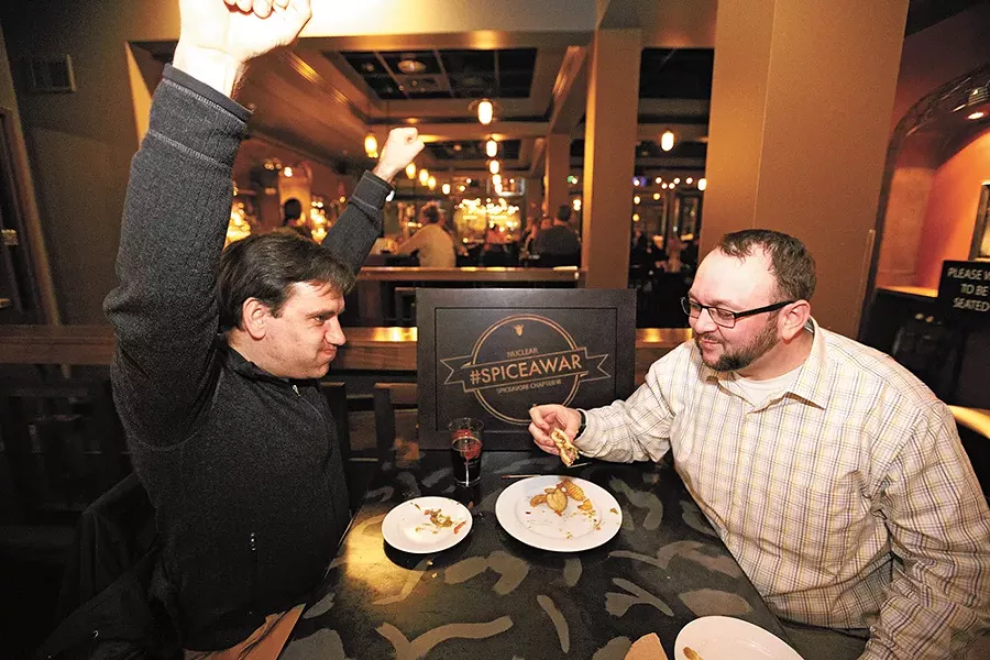 Nuclear #Spiceawar organizers Remi André Olsen (left) and Pat O'Halloran gear up for Saturday's contest. - YOUNG KWAK
