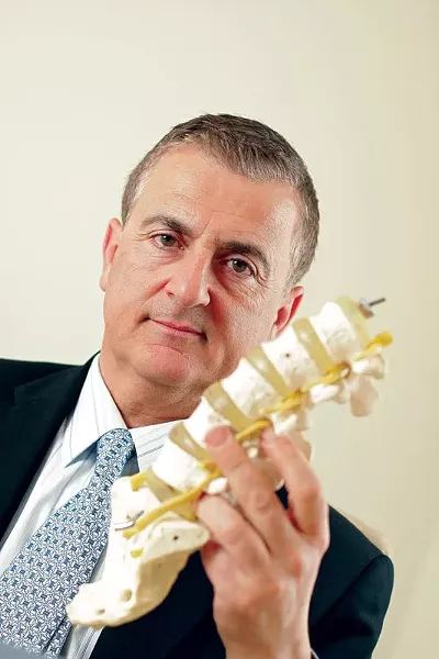 Orthopedic surgeon Antoine Tohmeh is testing new methods for lower back surgery. - YOUNG KWAK