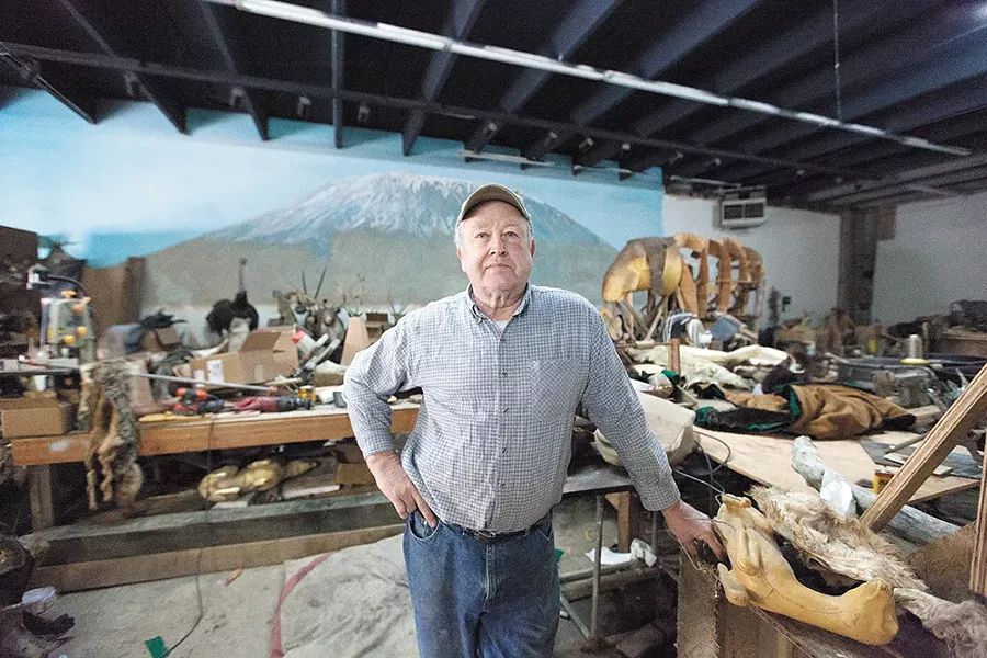 Owner Dave Drury at Knopp Taxidermy. - YOUNG KWAK