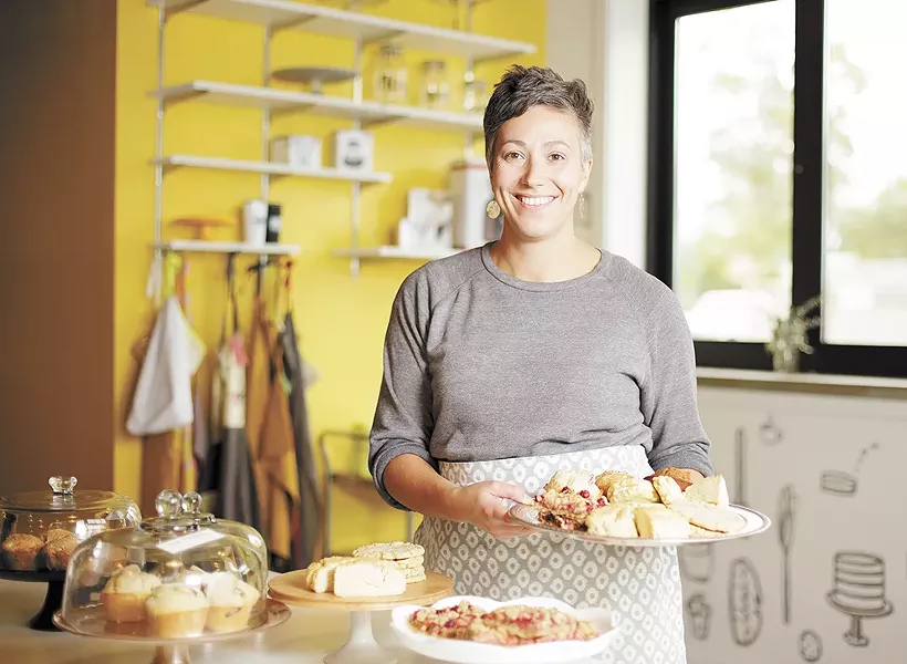 Owner Mika Maloney at Batch Bakeshop's new store in Spokane's West Central neighborhood. - YOUNG KWAK
