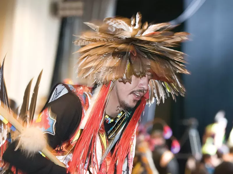 Pat Matt Jr. dances at the 20th Annual Friendship Dance at Northern Quest Casino on Feb. 26 - STEPHEN SCHLANGE