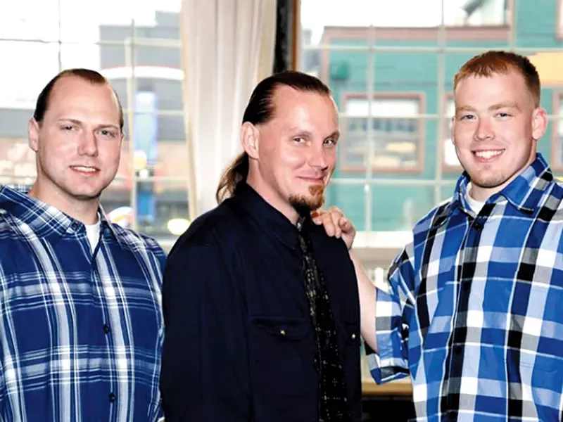 Paul Statler, Robert Larson and Tyler Gassman, when their convictions were tossed out in December.