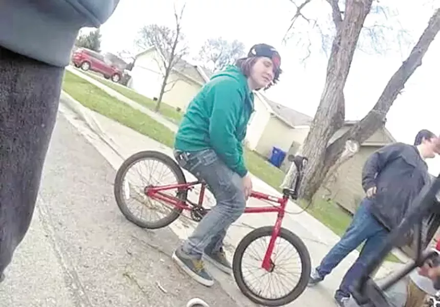 Ryan Holyk on his bike.