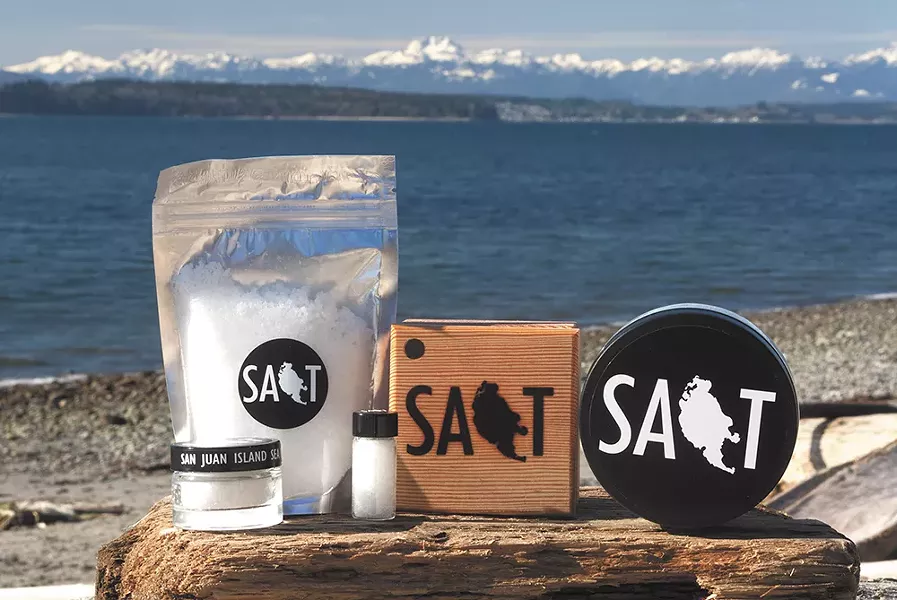 San Juan Island Sea Salt is made from Puget Sound water in Friday Harbor.