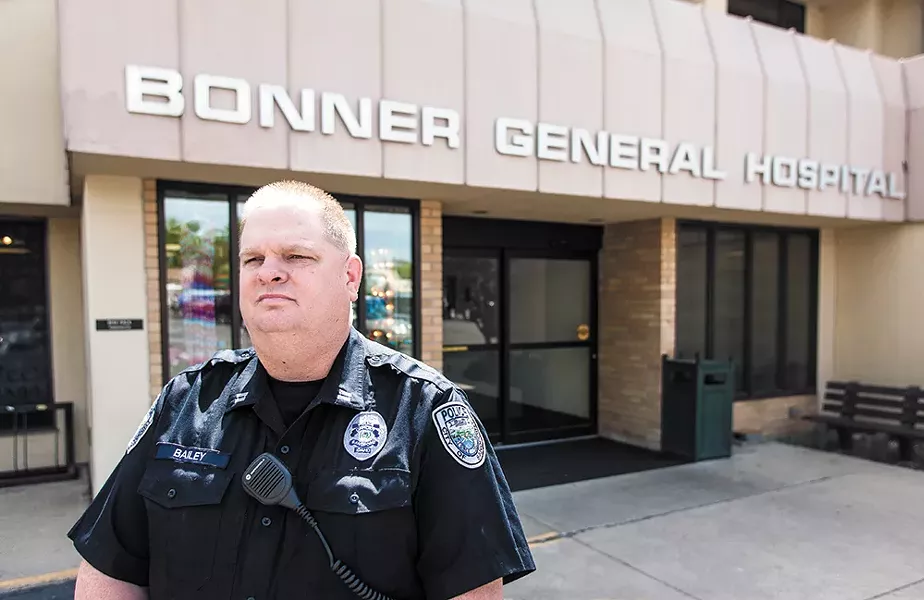 Sandpoint Police Capt. Rick Bailey says he often pulls officers off other duties to wait with mental health patients at Bonner General Hospital. - MIKE MCCALL