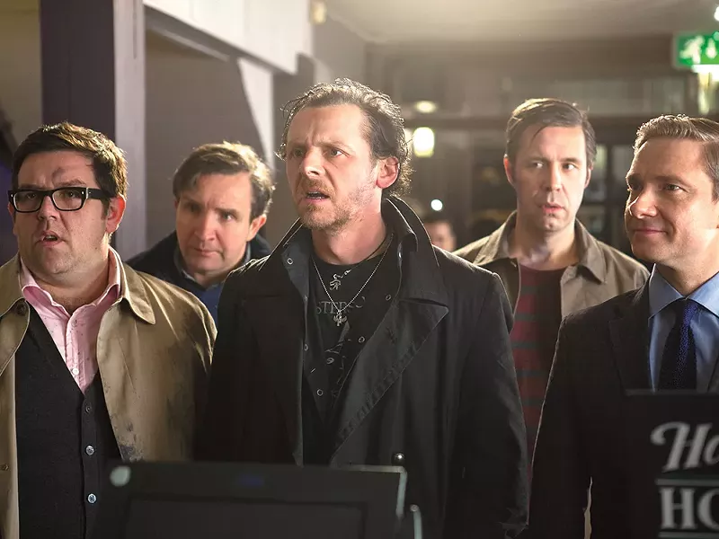 Simon Pegg (center) is back at it again in The World\'s End.