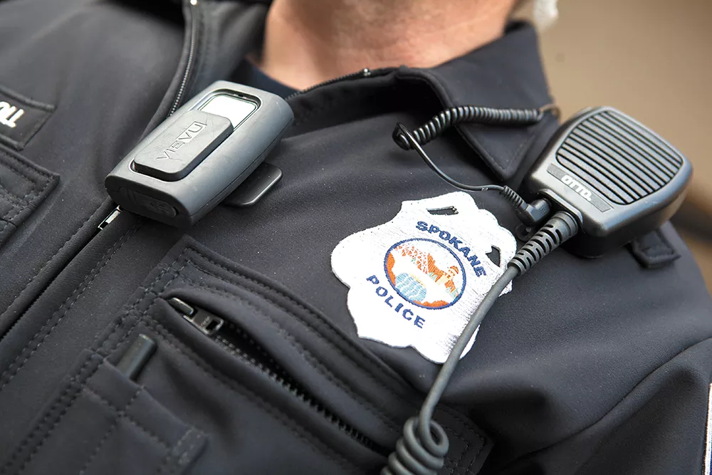 Spokane police tried the VieVu camera before settling on a similar model from Taser. - STEPHEN SCHLANGE PHOTO