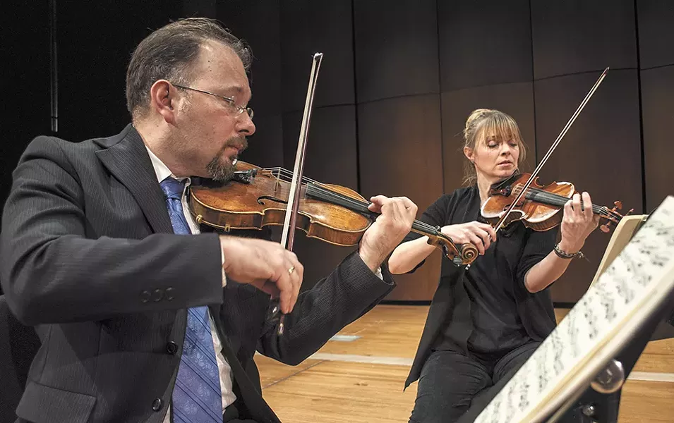 Spokane String Quartet first violinist Mateusz Wolski. - SARAH WURTZ