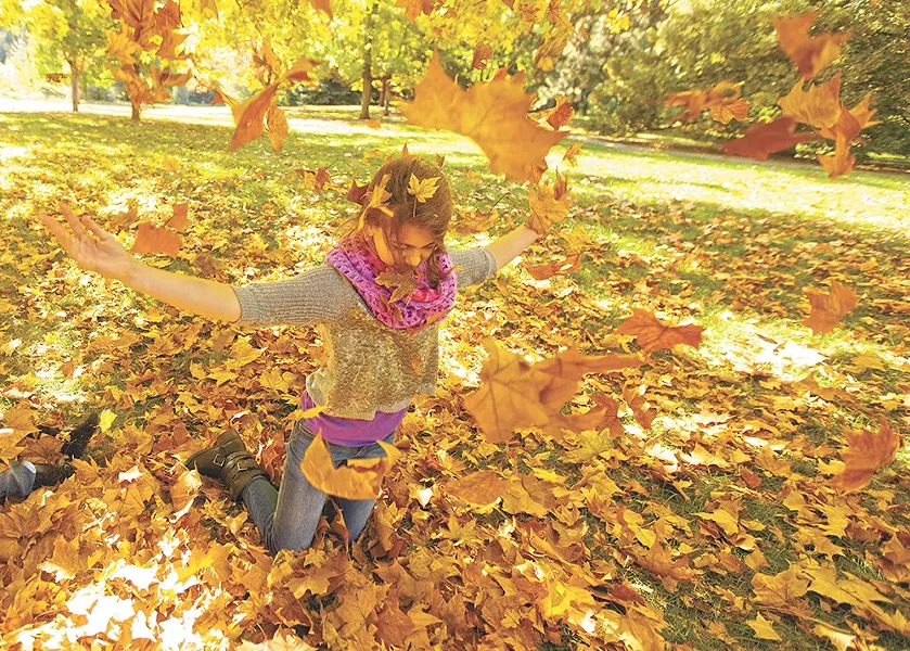 Spokane’s John A. Finch Arboretum becomes a playground for Quinn, 10, and her younger siblings over the weekend. - YOUNG KWAK