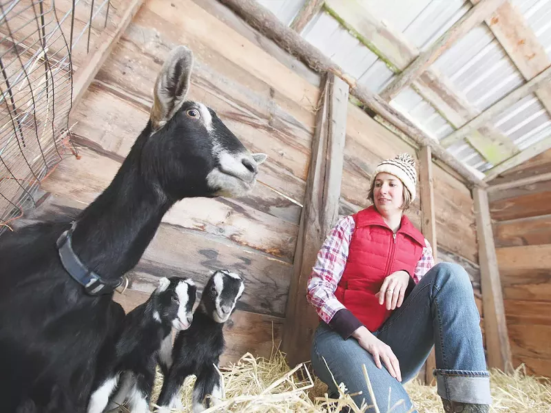 Susanne Wimberly with the source of her Wheyward Cheese Co. creations. - YOUNG KWAK