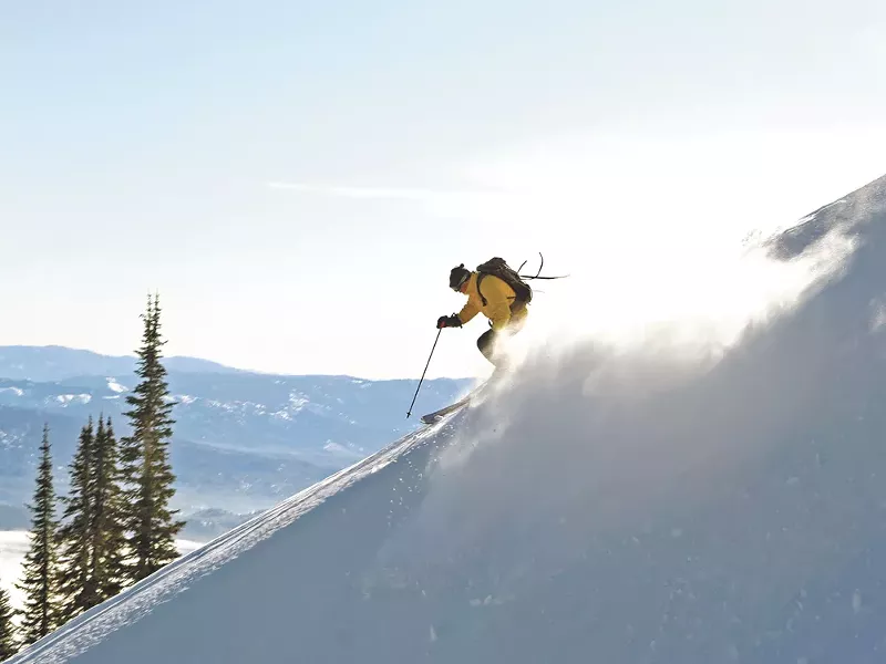 Tamarack’s Summit chair takes you 2,800 feet above the base. - SHERRI HARKIN
