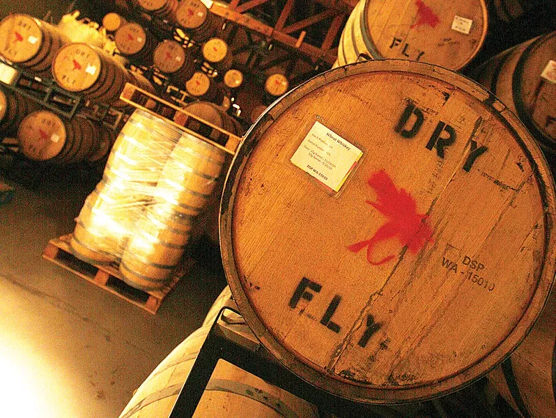 The barrel room at Dry Fly Distilling - YOUNG KWAK