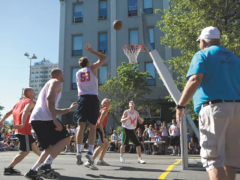 The basketball at Hoopfest is just part of the fun. - BEN TOBIN