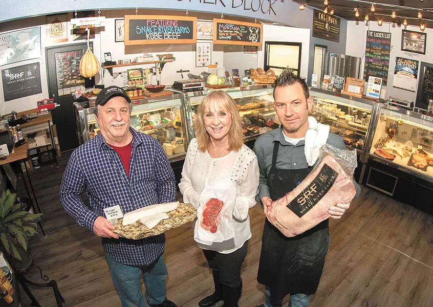 The Butcher Block owners (from left) Eddy Rogers, Rhonda Entner and Patrick Fechser. - MEGHAN KIRK
