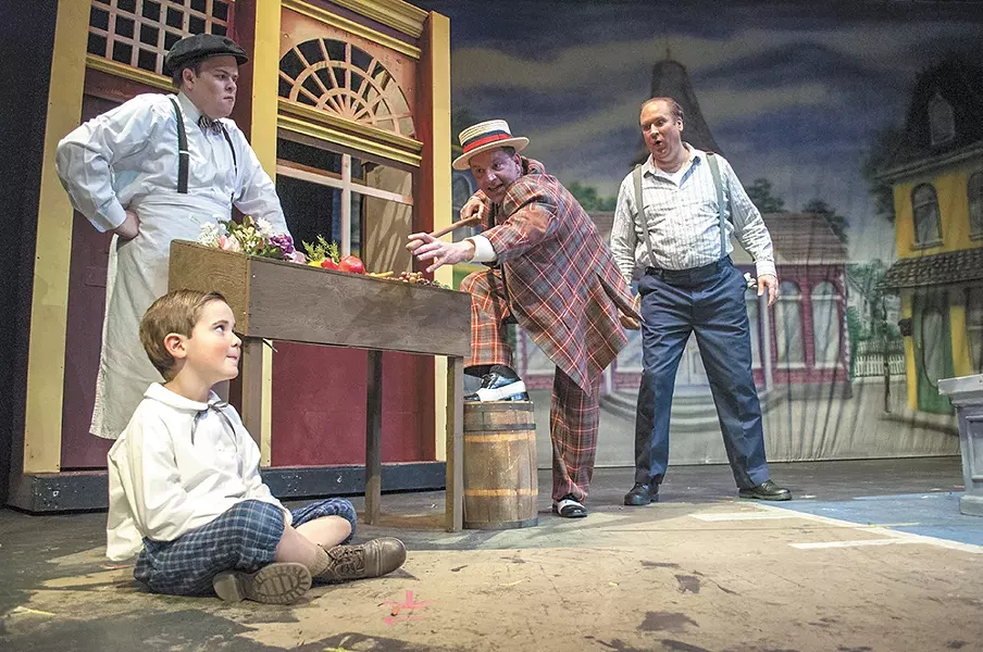 The cast of The Music Man includes (left to right) Josh Watkins, Kaiden Fletcher, Mark Pleasant and Charles Fletcher. - SARAH WURTZ