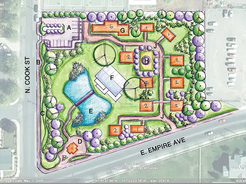 The conceptual design for the Hillyard Village Project